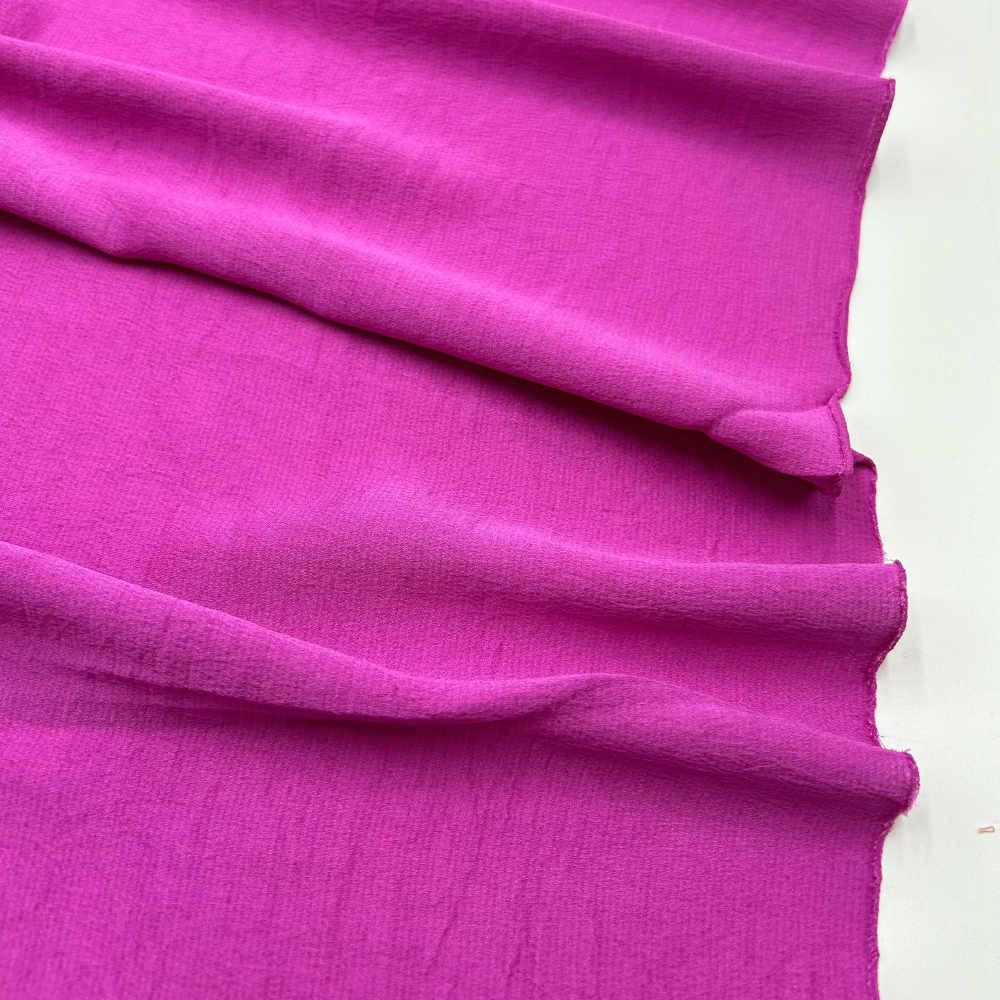 fuchsia pink satin crepe fabric