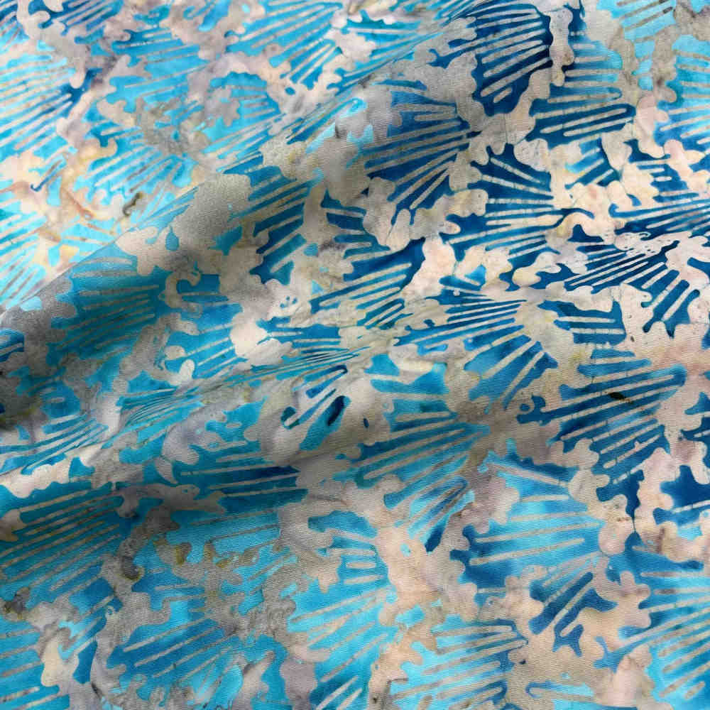 batik abstrait bleu fat quarter