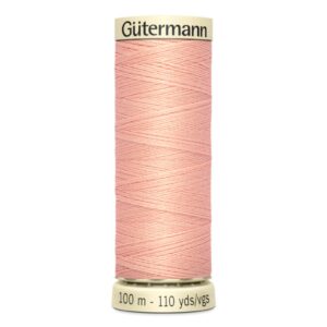 hilo gutermann bobina 100m color rosa salmón 165