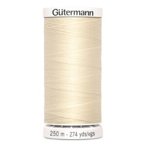 hilo gutermann bobina 250m color crema 414