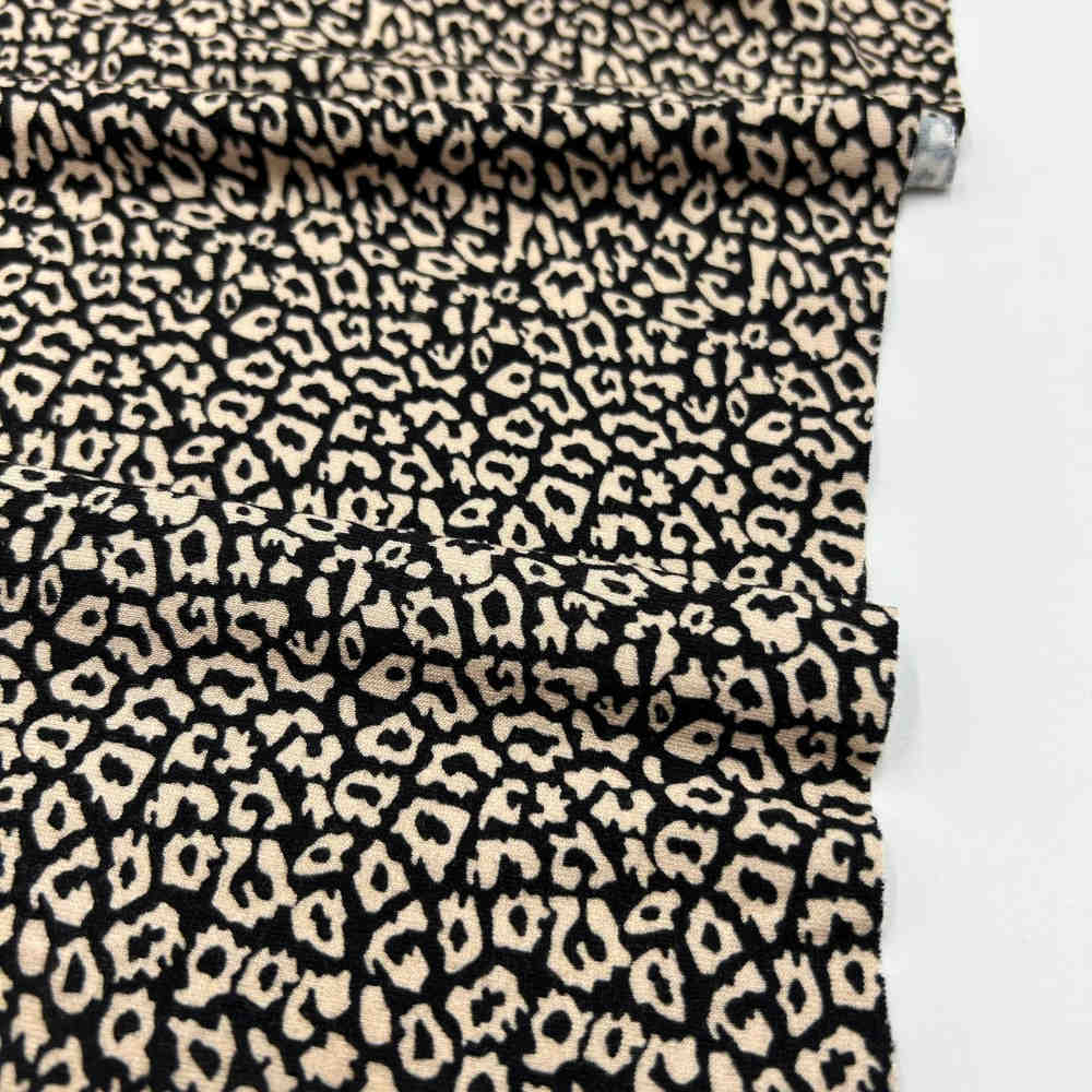 Viscose elastane leopard print jersey knit fabric