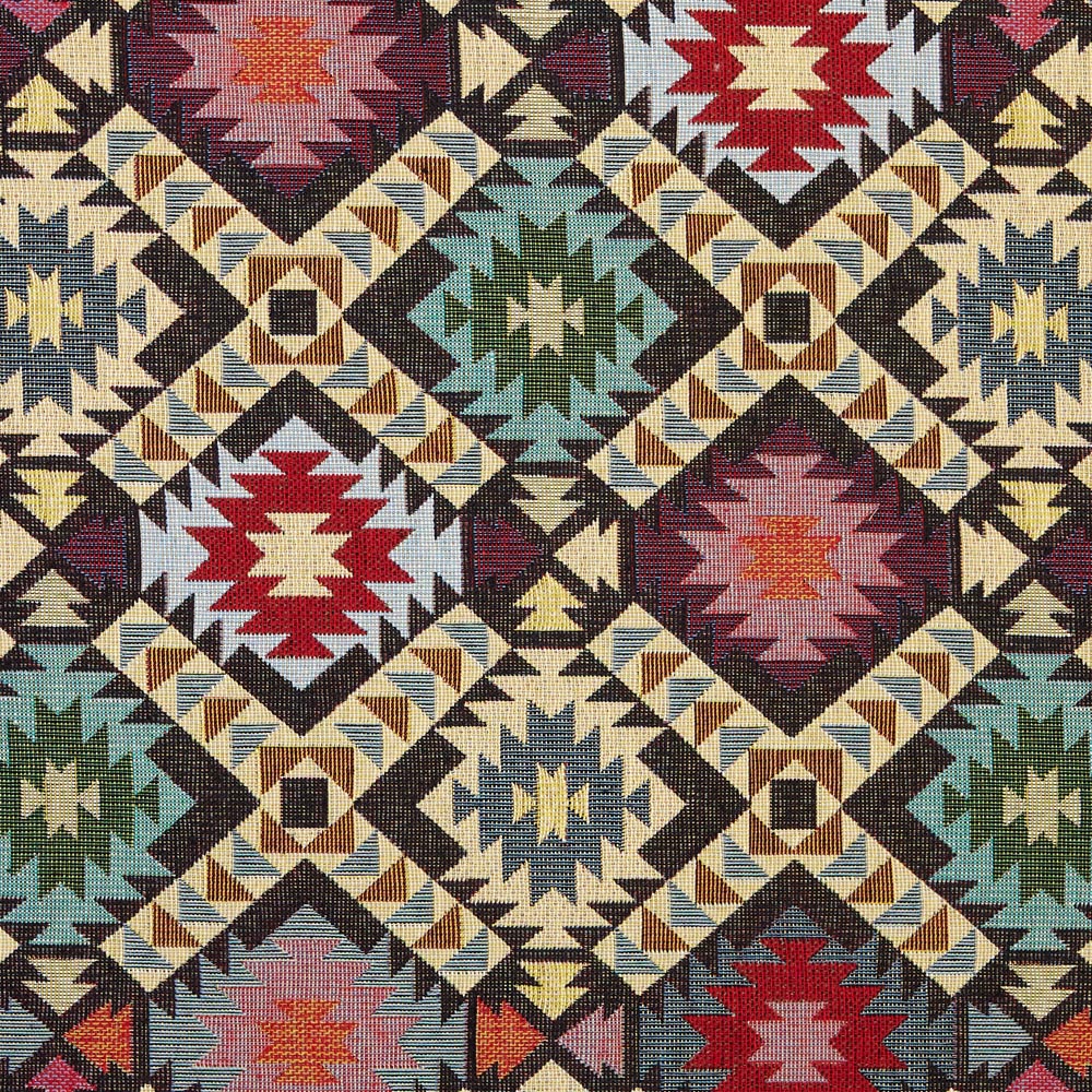 tissu d'ameublement jacquard gobelin tribal mexique