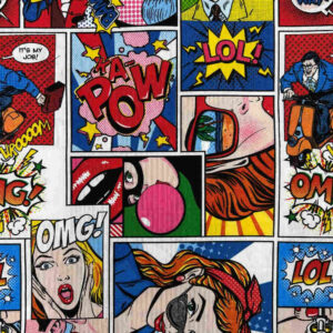 tela loneta estampada pop art comic