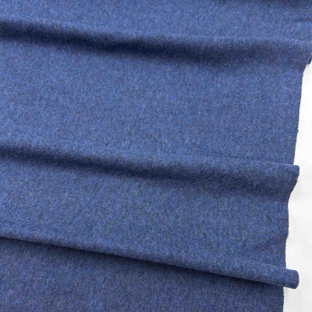 Jersey knit fabric, recycled polyester viscose, blue