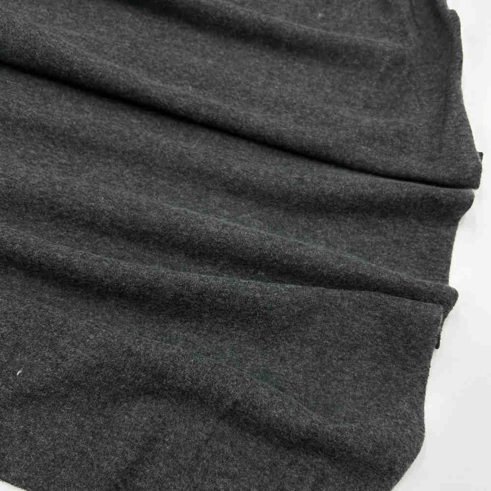 tissu jersey vanisé en viscose et polyester recyclé gris